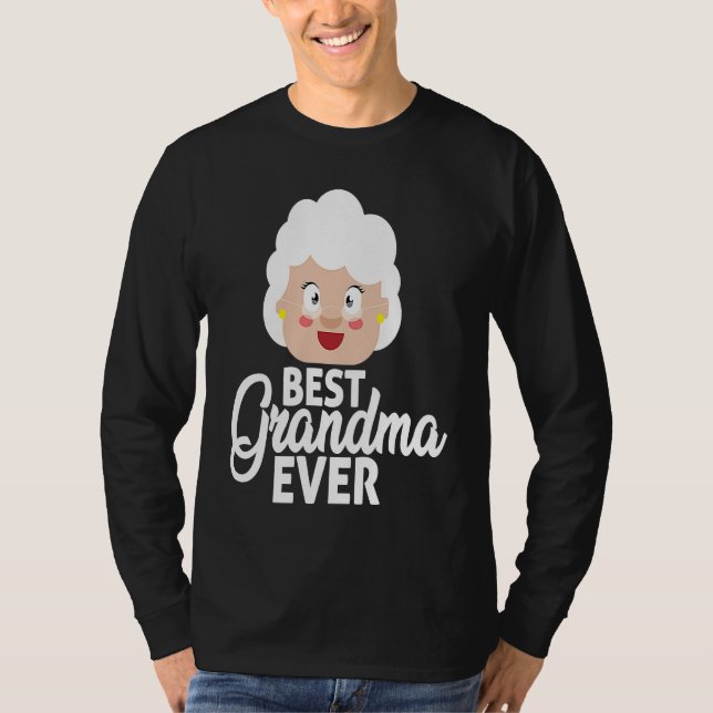 Camiseta Best Grandma Ever Grandma with Glasses Mother's Da (Anverso)