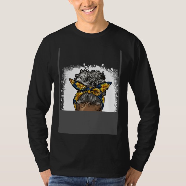 Camiseta Best Grandma Ever Happy Women's Day Messy Bun Sunf (Anverso)