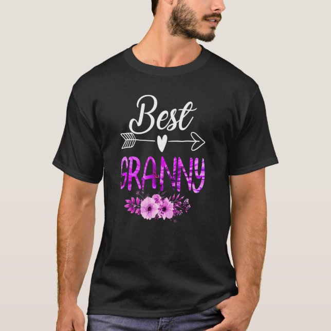 Camiseta Best Granny Flower  Best Granny Ever  Mother's Day (Anverso)