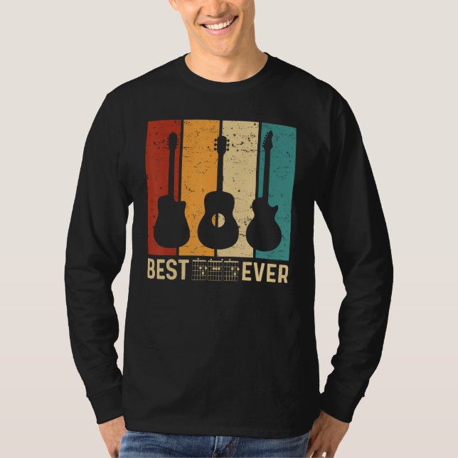 Camiseta best guitar dad ever chords best dad guitar dad Re (Anverso)