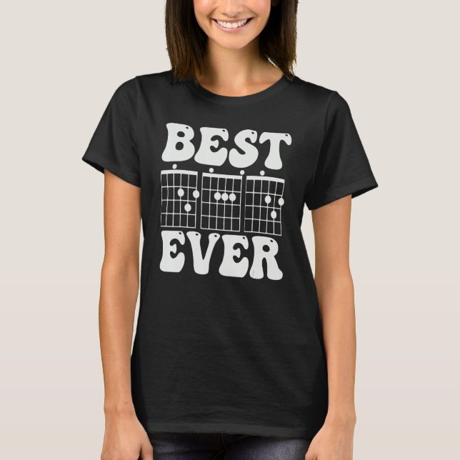 Camiseta best guitar dad ever chords best dad guitar dad Re (Anverso)