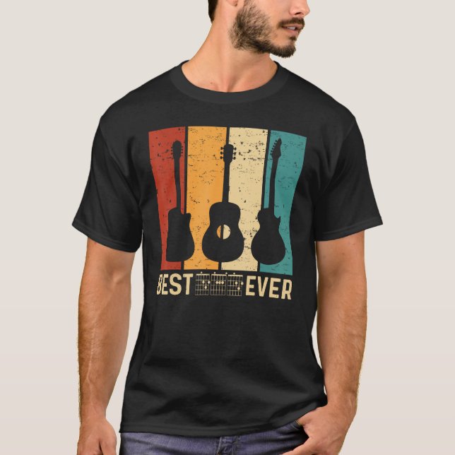Camiseta best guitar dad ever chords best dad guitar dad Re (Anverso)
