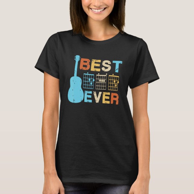Camiseta Best Guitar Dad Ever Chords Best Dad Guitar  Guita (Anverso)