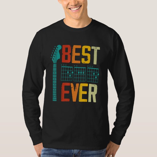 Camiseta Best Guitar Dad Ever Chords Best Dad Guitar  Guita (Anverso)