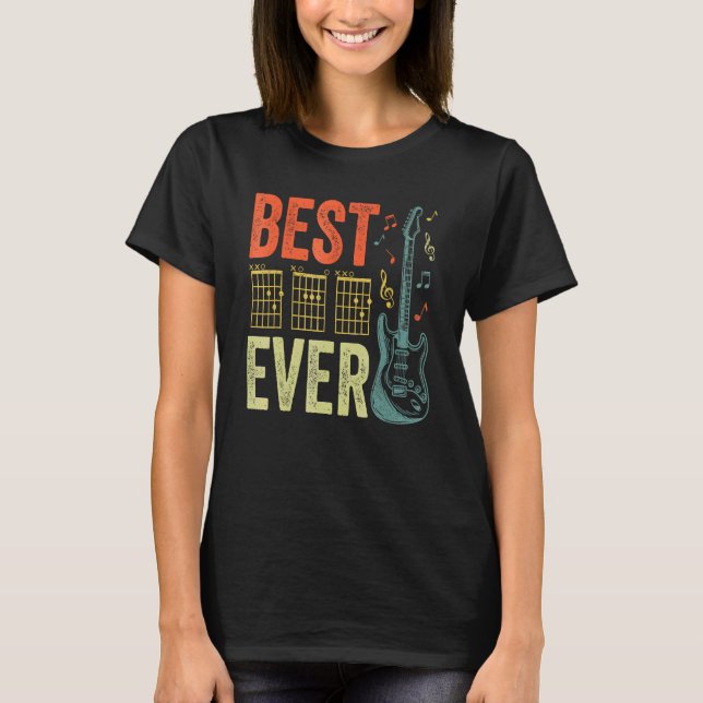 Camiseta Best Guitar Dad Ever Chords Best Dad Guitar Guitar (Anverso)