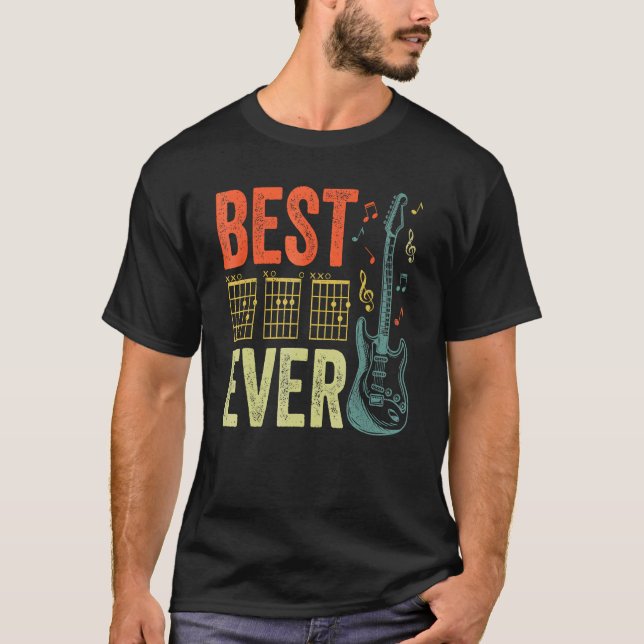 Camiseta Best Guitar Dad Ever Chords Best Dad Guitar Guitar (Anverso)