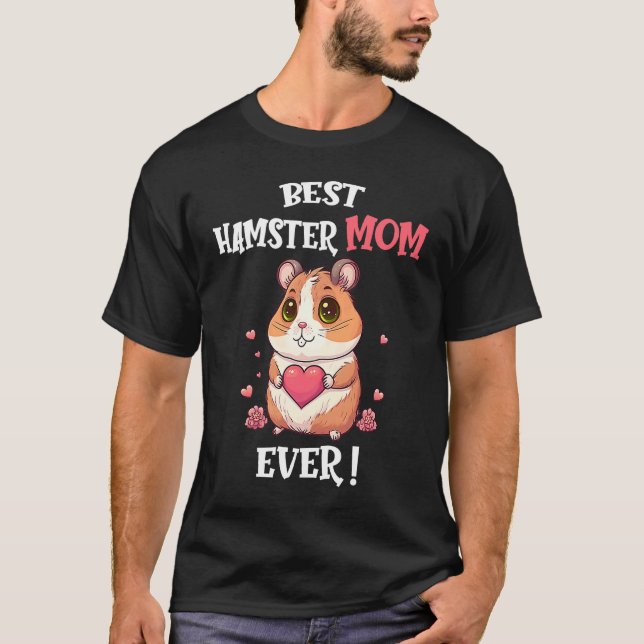 Camiseta Best Hamster Mom Ever Cute Valentine's Day Girls H (Anverso)