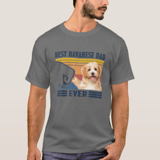 Camiseta Best Havanese Dad Ever Vintage Father Day Christma