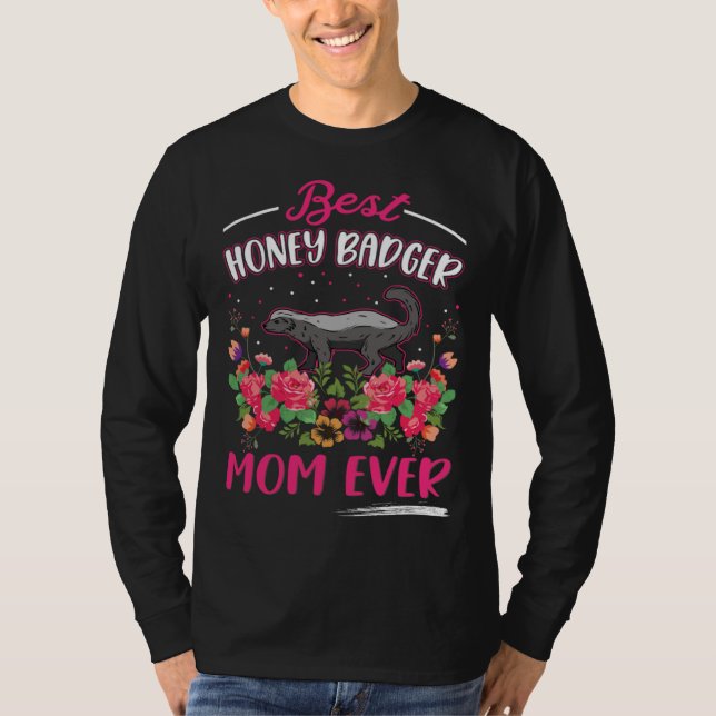 Camiseta Best Honey Badger Mom Ever  1 (Anverso)