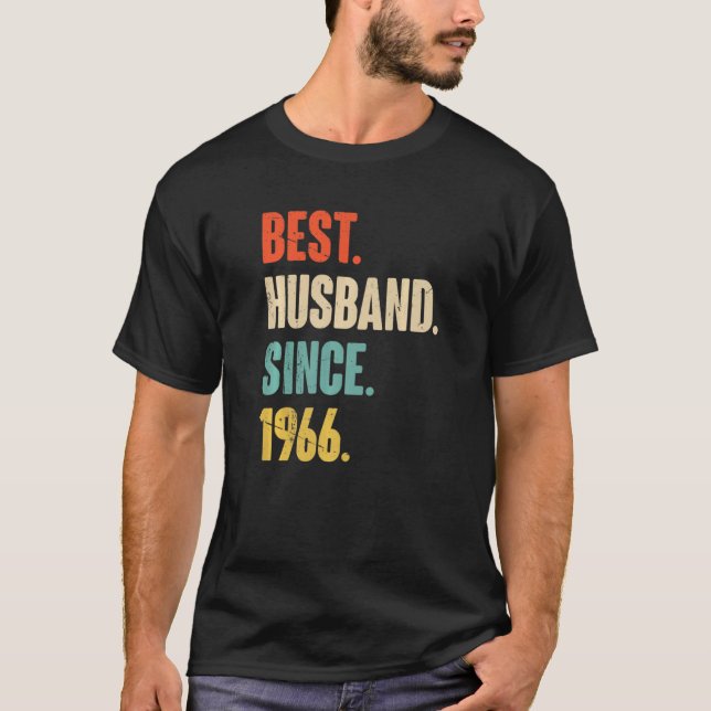 Camiseta Best Husband Since 1966  56 Wedding Anniversary Fo (Anverso)