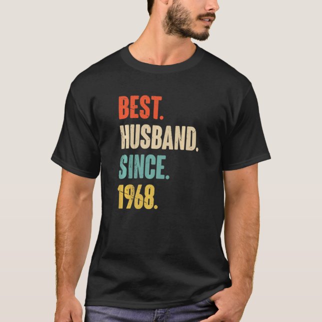 Camiseta Best Husband Since 1968  54 Wedding Anniversary Fo (Anverso)