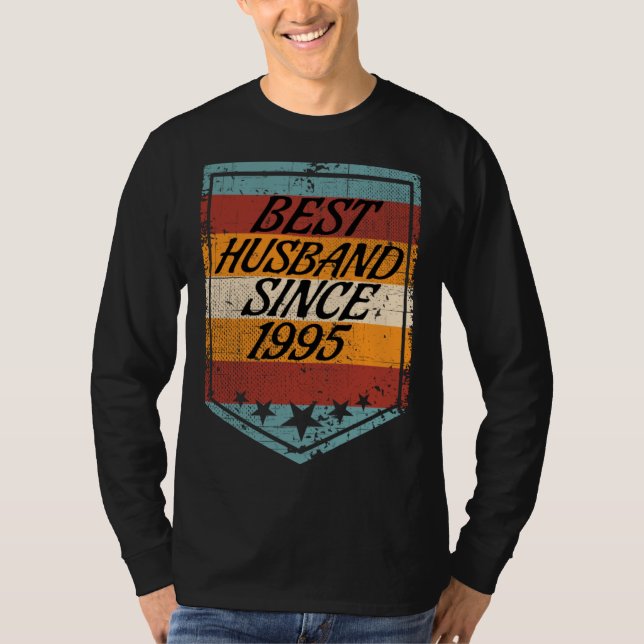 Camiseta Best Husband since 1995 wedding married 1995 marri (Anverso)