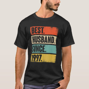 Camiseta Best Husband Since 1997 25 Year Wedding Anniversar