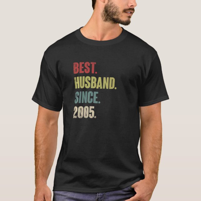 Camiseta Best Husband Since 2005 17th Wedding Aniversary  R (Anverso)