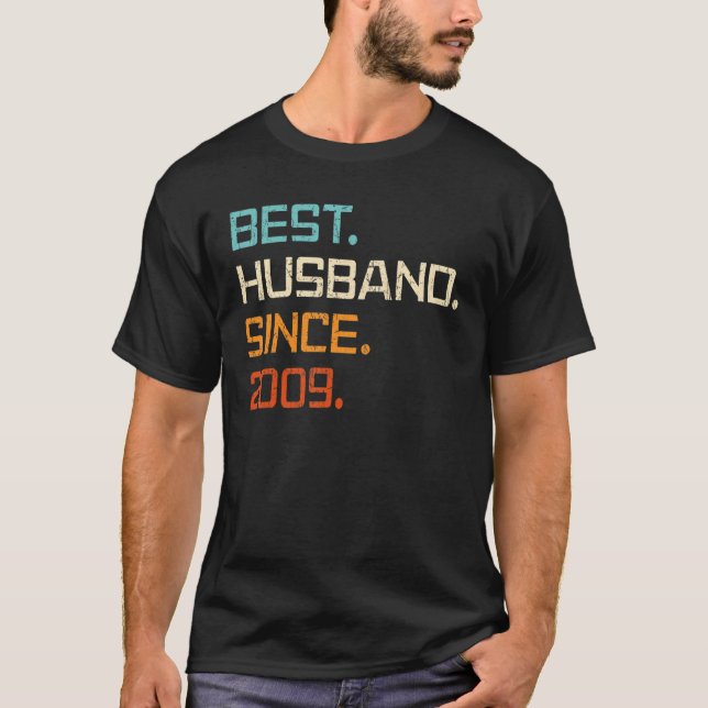 Camiseta Best Husband Since 2009 14th Wedding Anniversary F (Anverso)