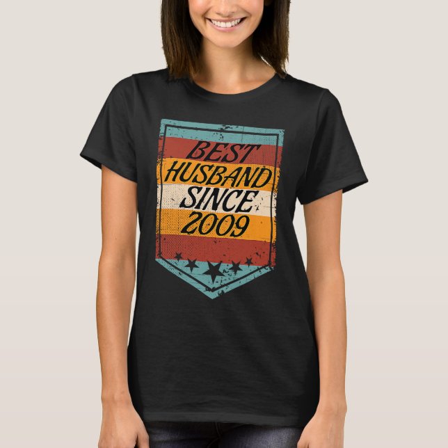 Camiseta Best Husband since 2009 wedding married in 2009 (Anverso)
