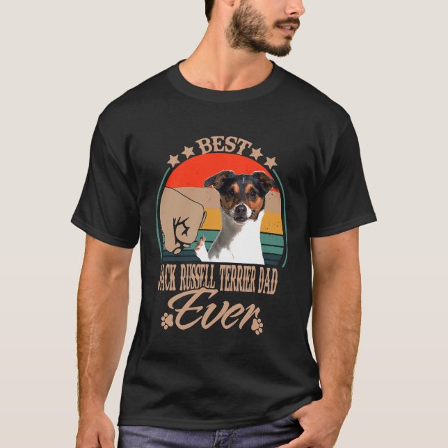 Camiseta Best Jack Russell Terrier Dad Ever        (Anverso)