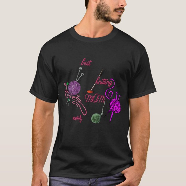 Camiseta best knitting mom ever (Anverso)