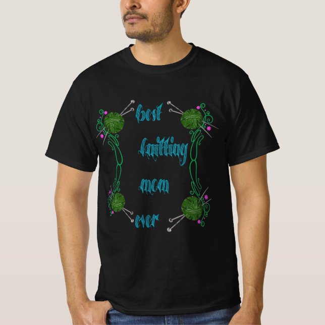 Camiseta best knitting mom ever (Anverso)