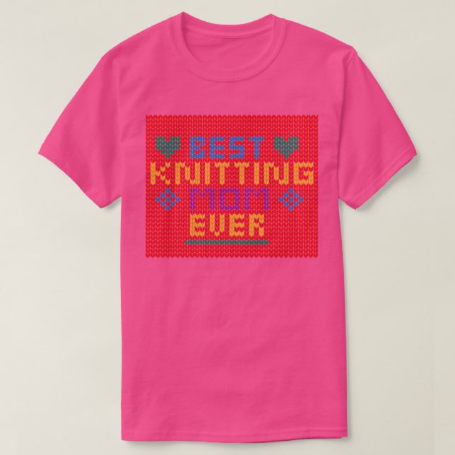 Camiseta Best Knitting Mom Ever12  (Diseño del anverso)