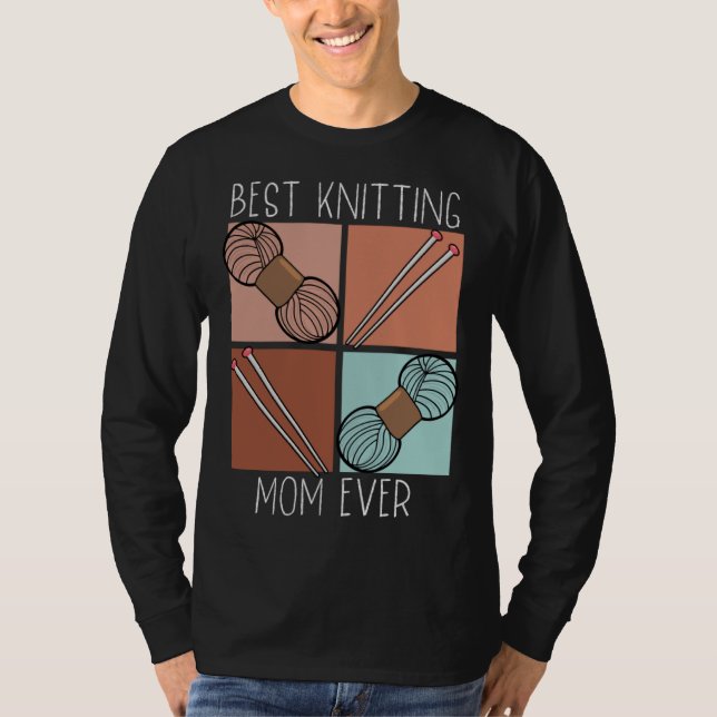 Camiseta Best Knitting Mom Ever Crochet Yarn Collector Moth (Anverso)