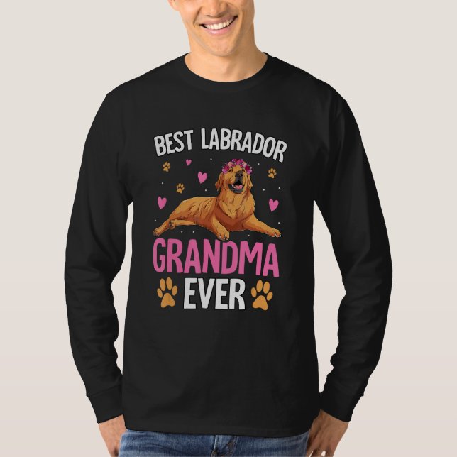 Camiseta Best Labrador Grandma ever Retriever Dog Funny Say (Anverso)