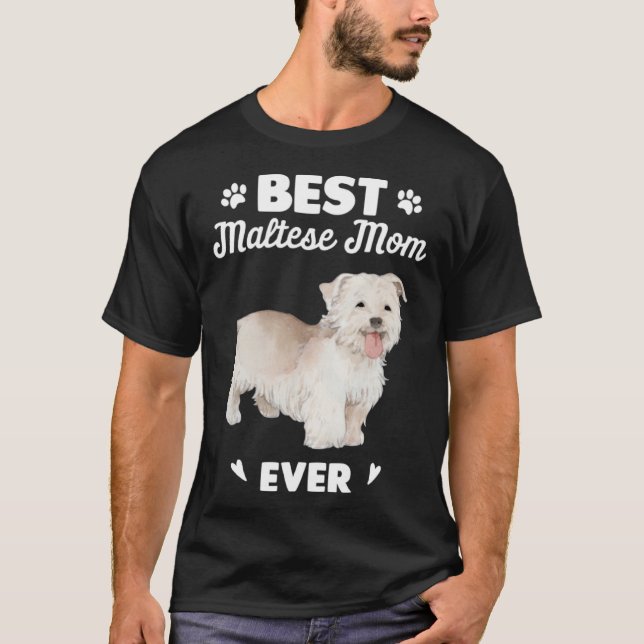 Camiseta Best Maltese Mom Dog (Anverso)