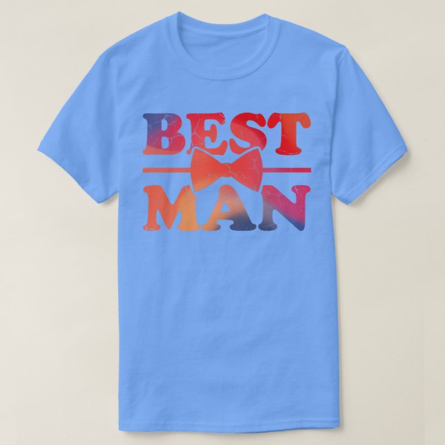 Camiseta Best Man Bachelor PartyGradient Color  (Diseño del anverso)