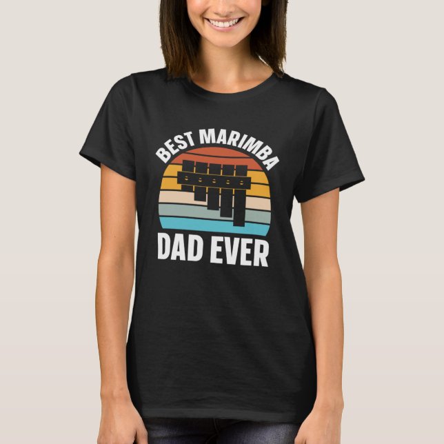 Camiseta Best Marimba Dad Instrument Musician Retro (Anverso)