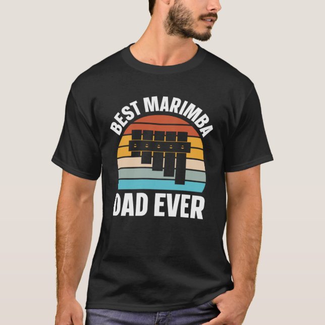 Camiseta Best Marimba Dad Instrument Musician Retro (Anverso)