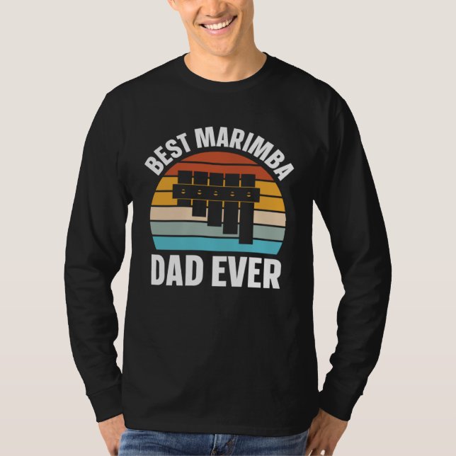 Camiseta Best Marimba Dad Instrument Musician Retro (Anverso)