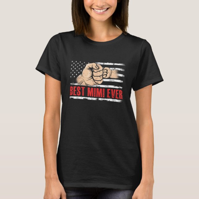 Camiseta Best Mimi Ever US American Flag 4th Of July (Anverso)