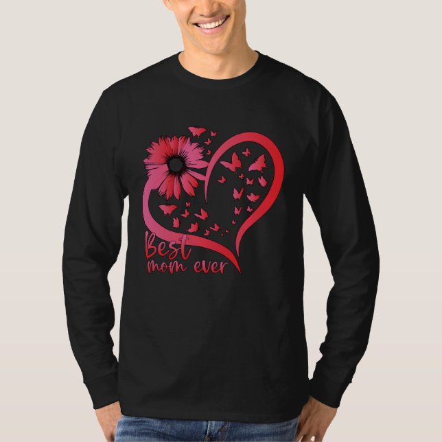 Camiseta Best Mom Ever Happy Mothers Day 2023 Butterfly Mom (Anverso)