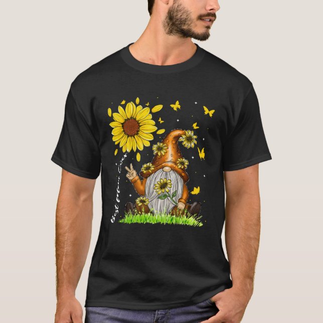 Camiseta Best Mom Ever Sunflower Gnome  Cute Mother s Day (Anverso)