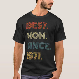 Camiseta Best Mom Since 1971 Outfit  for Her Women Retro Vi