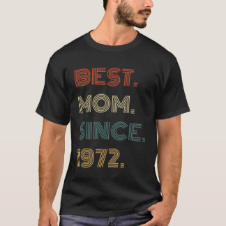 Camiseta Best Mom Since 1972 Outfit  for Her Women Retro Vi