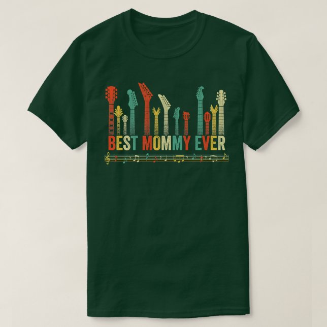 Camiseta Best Mommy Ever Guitar Lover Funny Guitarist Mothe (Diseño del anverso)