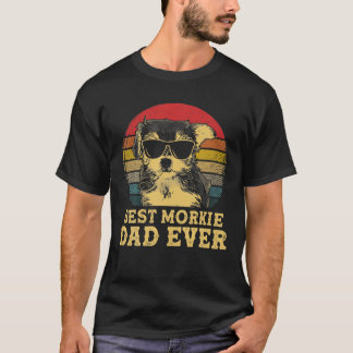 Camiseta Best Morkie Dad Ever Dog Lovers Retro Vintage