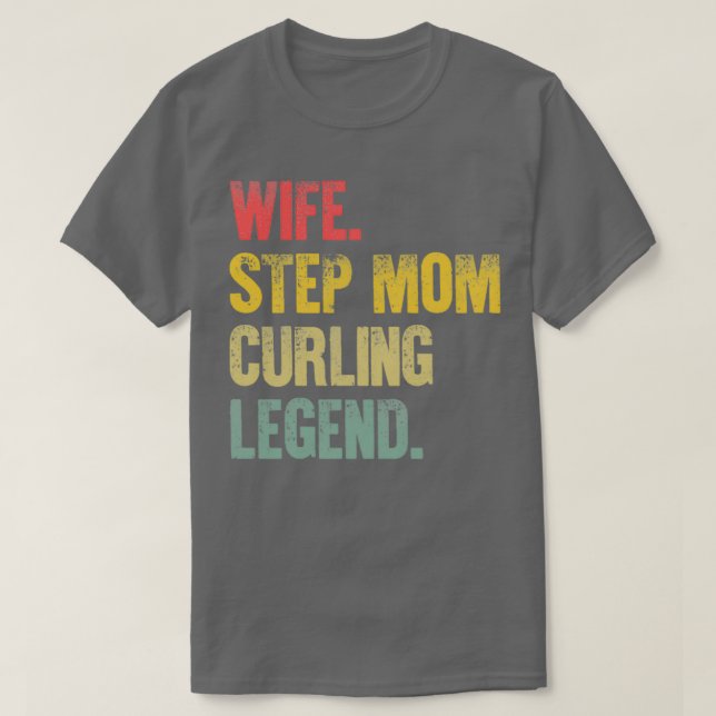 Camiseta Best Mother Women Funny Gift Wife Step Mom Curling (Diseño del anverso)