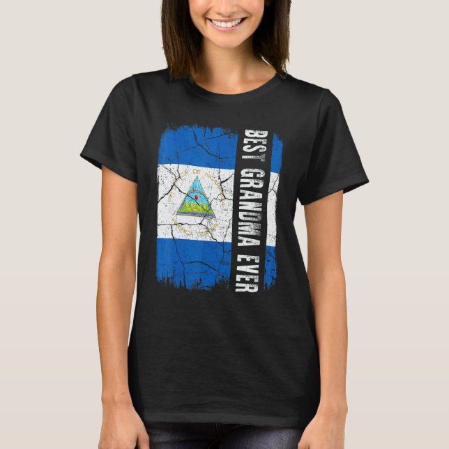Camiseta Best Nicaraguan Grandma Ever Nicaragua Flag Mother (Anverso)