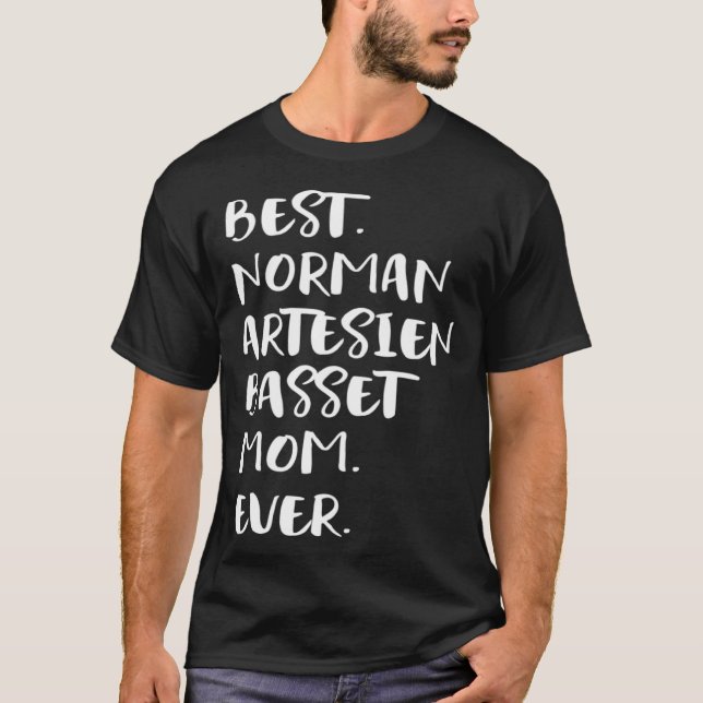 Camiseta Best Norman Artesien Basset Mom Ever Basset Artési (Anverso)
