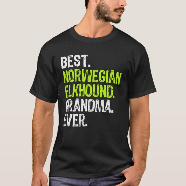 Camiseta Best Norwegian Elkhound Grandma Ever Dog (Anverso)