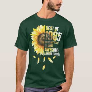 Camiseta Best Of 1985 Sunflower Year Of Birth Birthday 