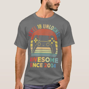 Camiseta Best of 2004 Unlocked Level 18 Video Game Vintage