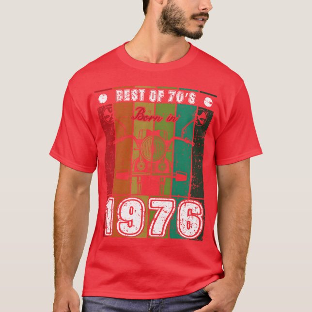 Camiseta Best Of 70s Born In 1976 Classic Motorcycle family (Anverso)