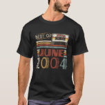 Camiseta Best Of June 2004 Birthday Gifts Vintage 18 Years<br><div class="desc">Best Of June 2004 Birthday Gifts Vintage 18 Years Old</div>