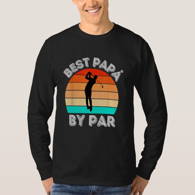 Camiseta Best Papá By Par Retro Sunset Parody (Anverso)