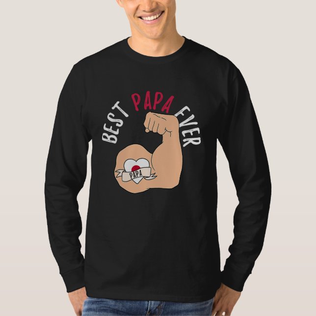 Camiseta Best Papa Ever Japanese Dad Fathers Day (Anverso)