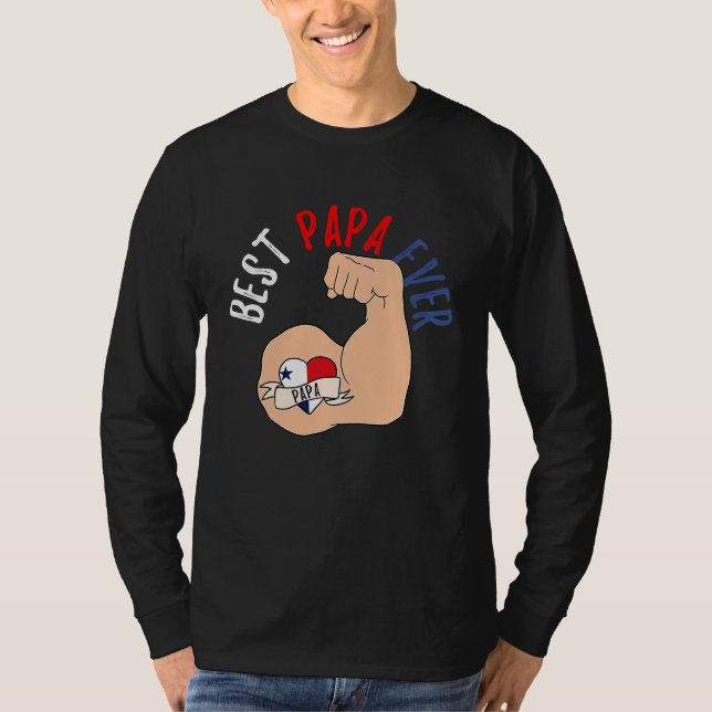 Camiseta Best Papa Ever Panamanian Dad Fathers Day (Anverso)