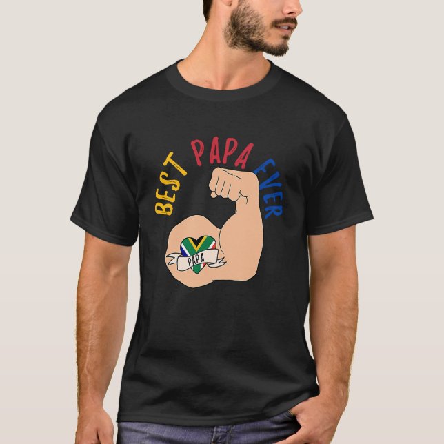 Camiseta Best Papa Ever South African Dad Fathers Day (Anverso)